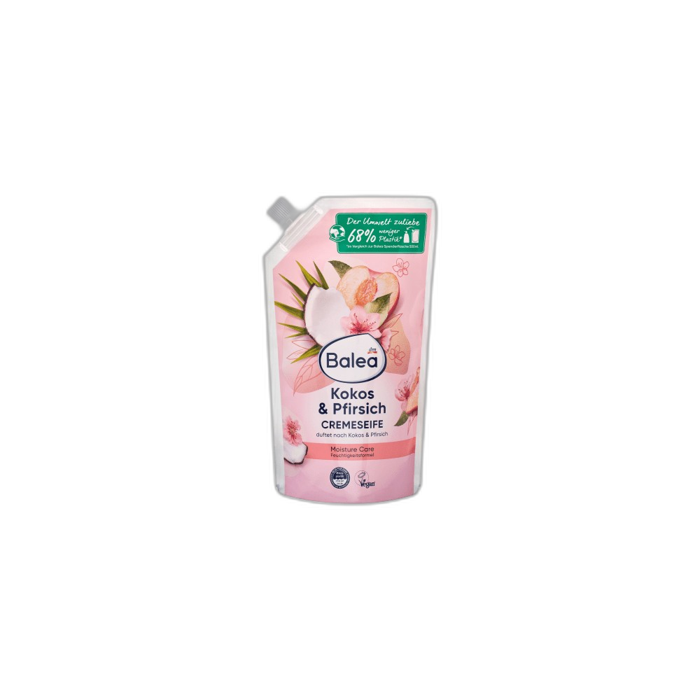 Pack de recharge de savon crème Pêche et noix de coco, 500 ml